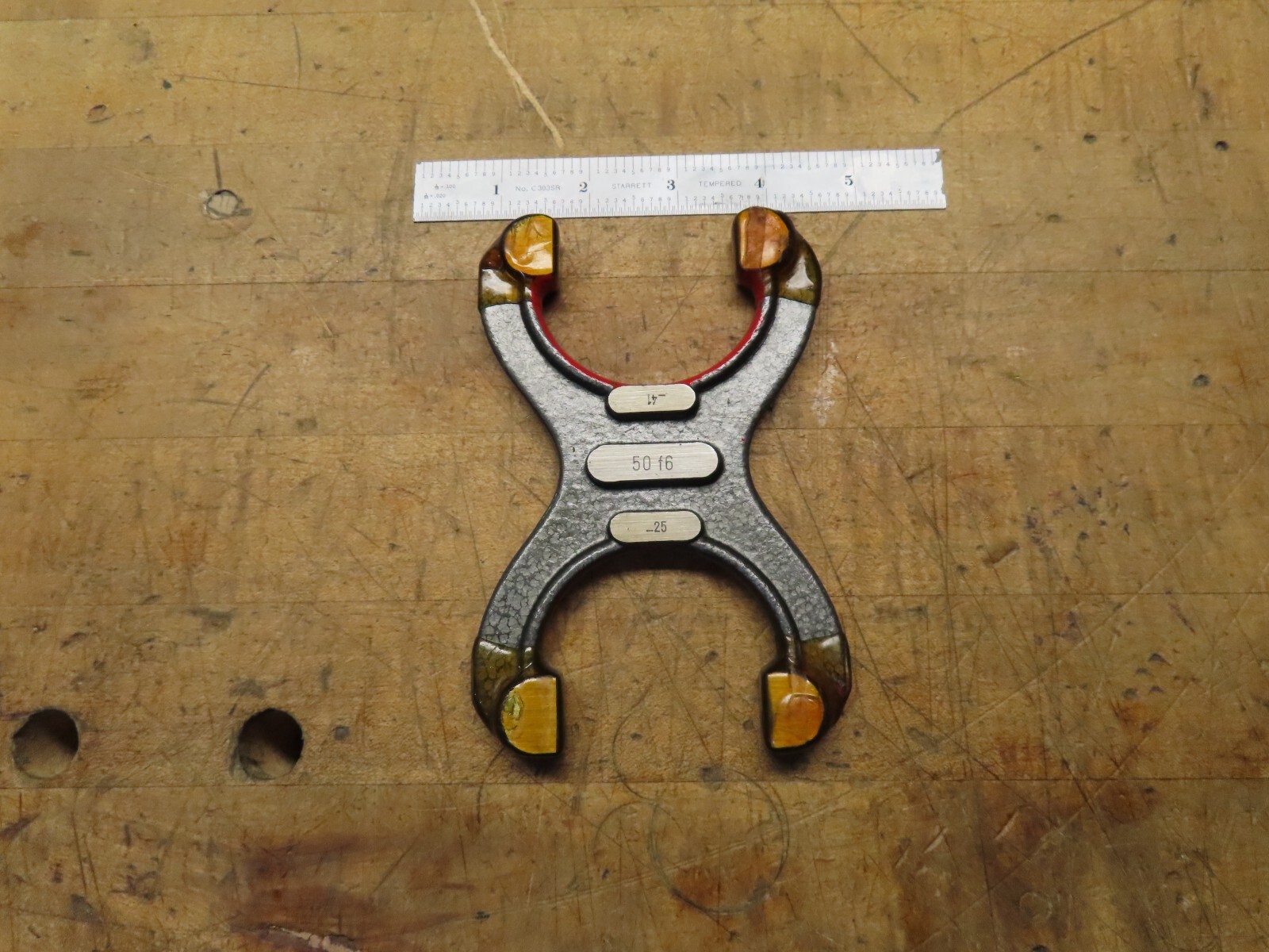 CSE 50mm 50 F6 solid snap gauge outside micrometer thickness go no go gage