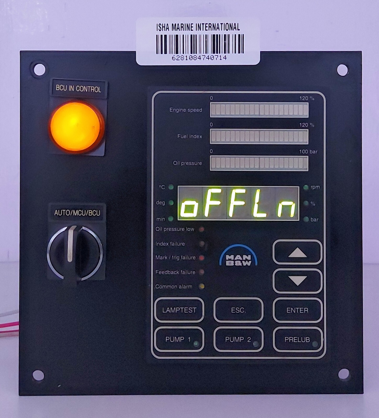 MAN B&W 3171197-4 Controller Indicator Panel 0714