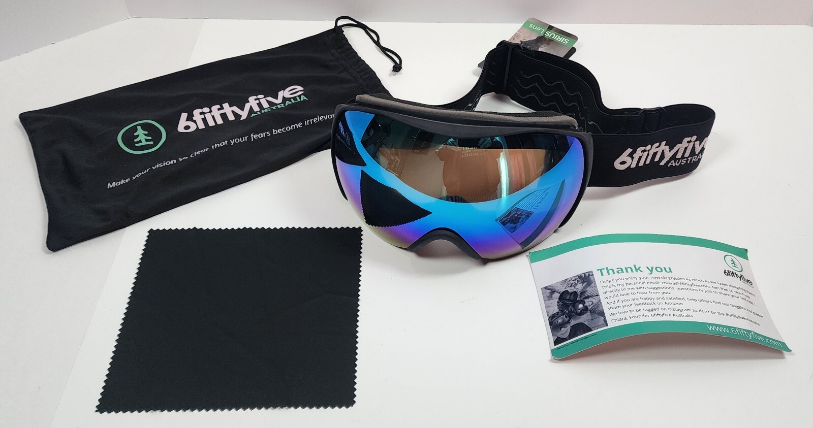 6fiftyfive Sirius Ski Goggle Revo Ice Blue SEL Brand New
