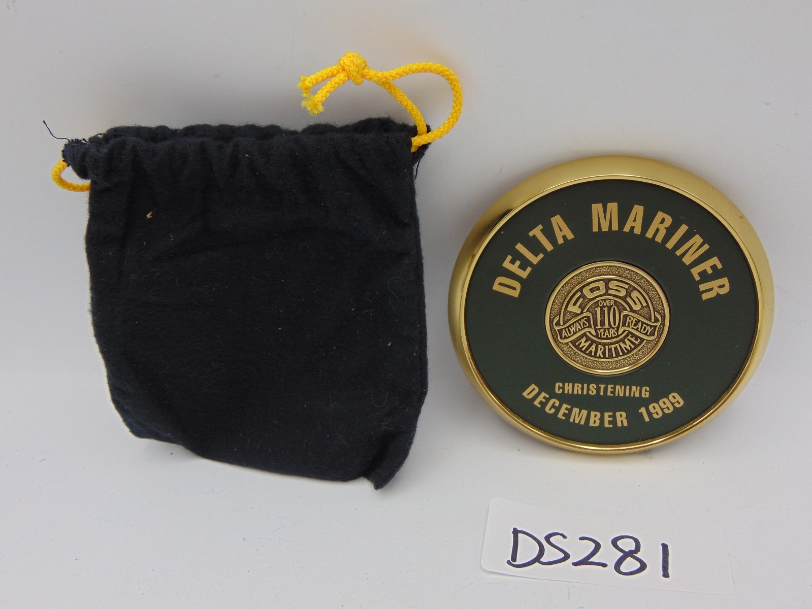 Foss Maritime Delta Mariner Christening Commemorative Coin Dec 1999 Brass Metal