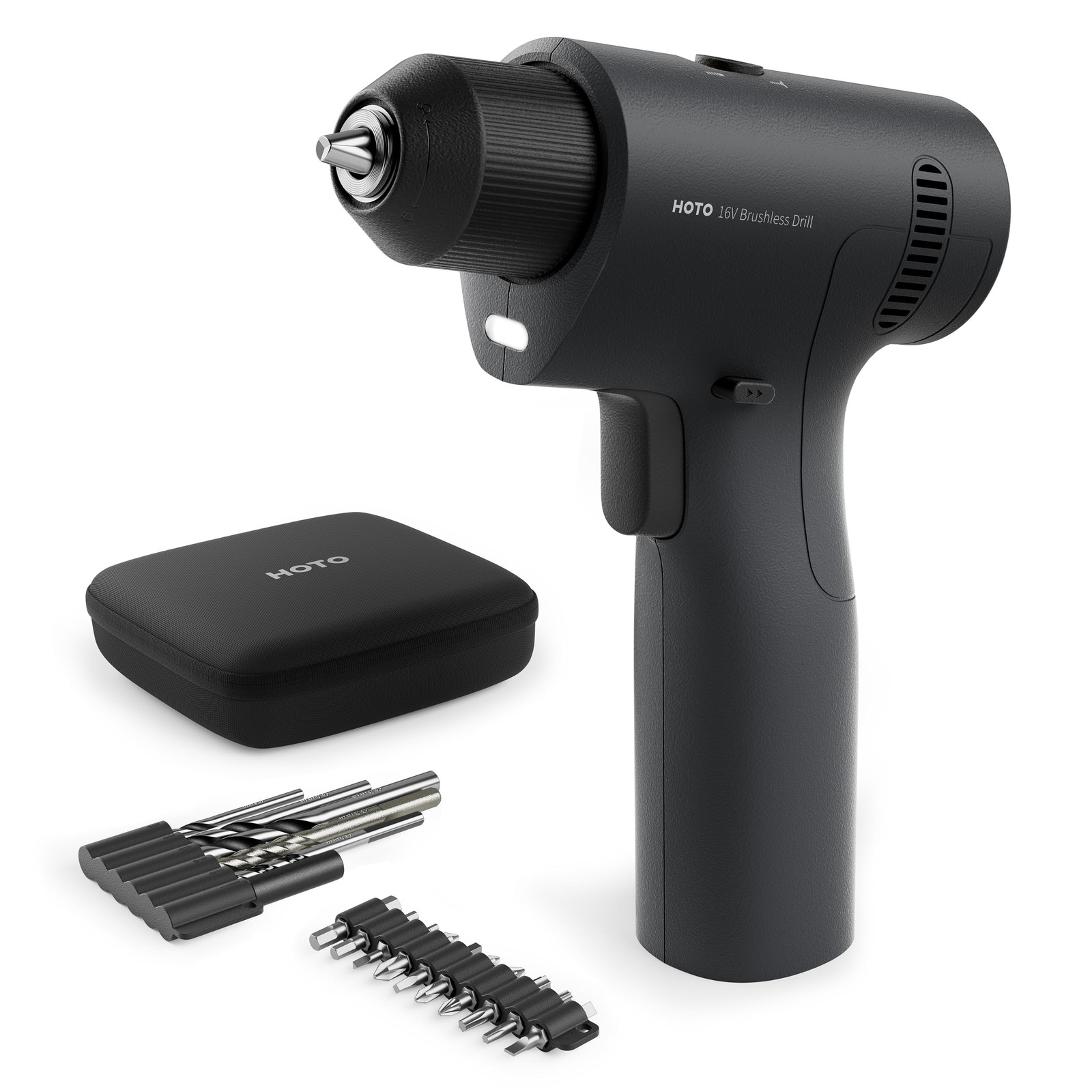 HOTO 16V Brushless Power Drill, 50 N·m High Torque with Smart Display, Auto...