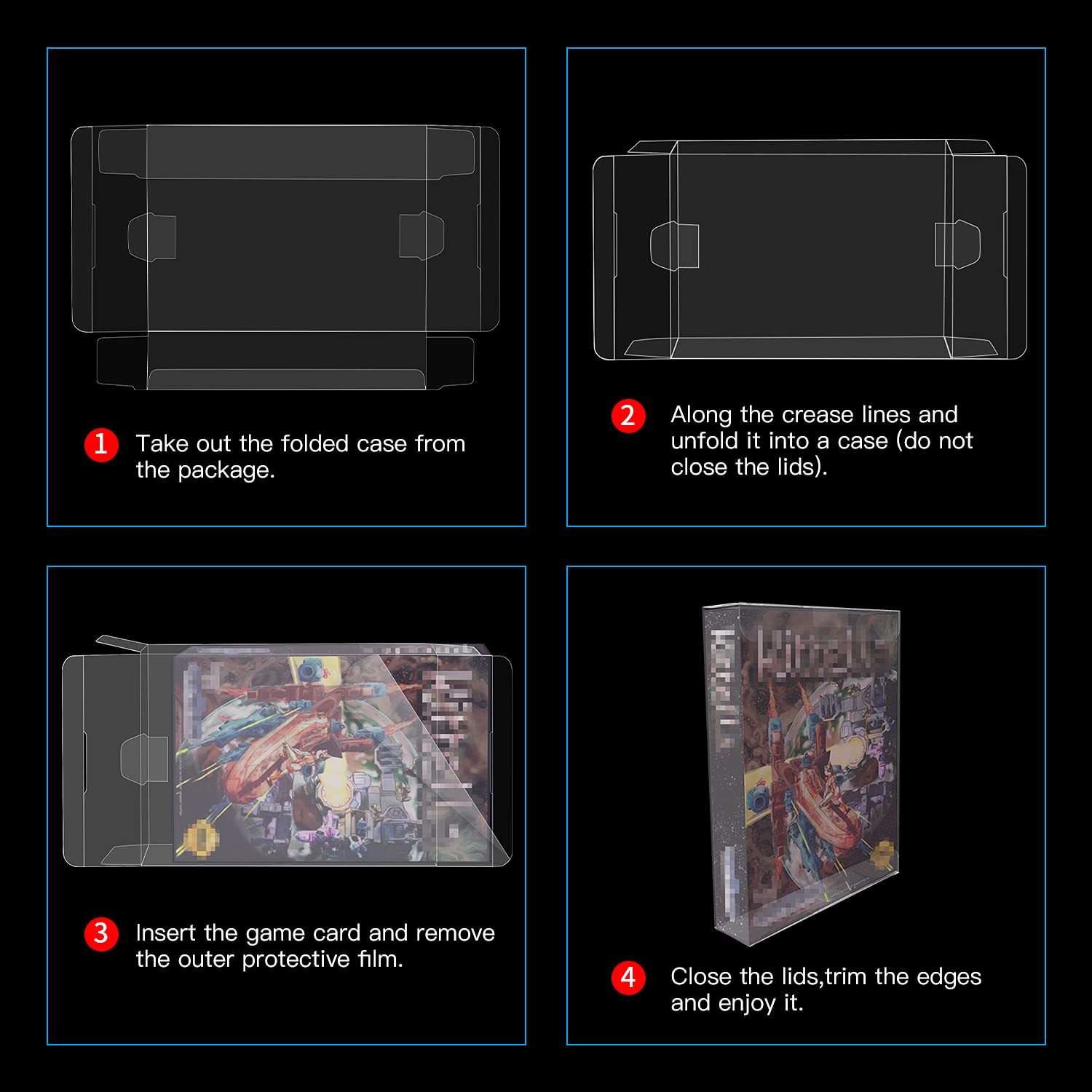 25x SEGA MASTER SYSTEM CIB GAME - CLEAR PROTECTIVE BOX PROTECTOR SLEEVE CASE