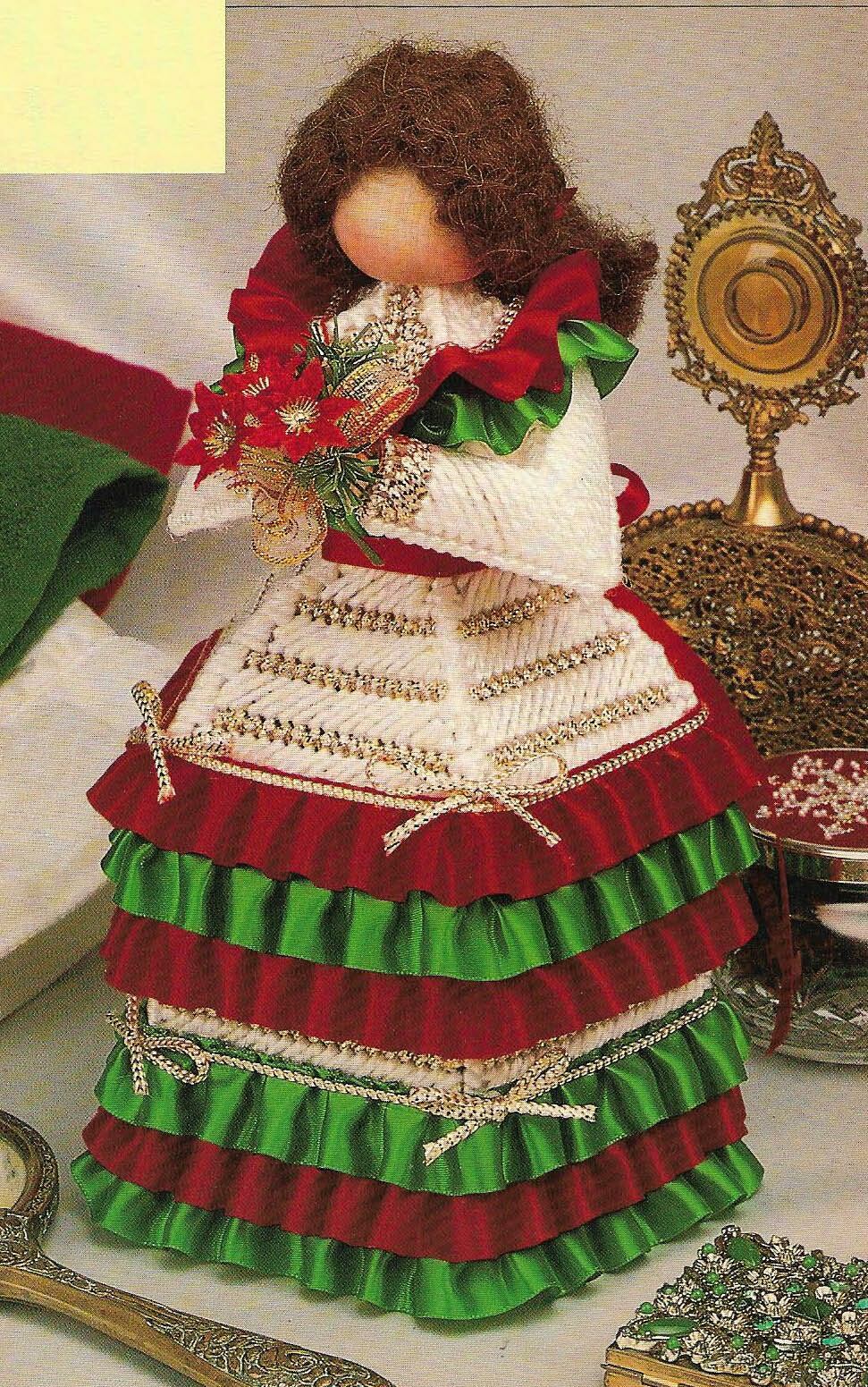 TISSUE COVER DOLL BATH TISSUE DIGEST SIZE PLASTIC CANVAS PATTERN INSTRUCTIONS
