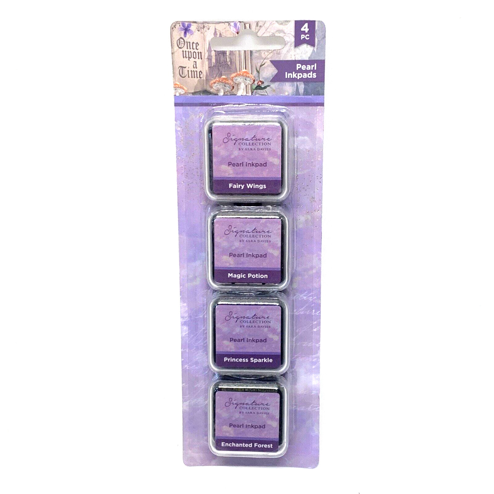Sara Signature Once Upon A Time Pearl Inkpad 4/Pkg-Shimmer NEW