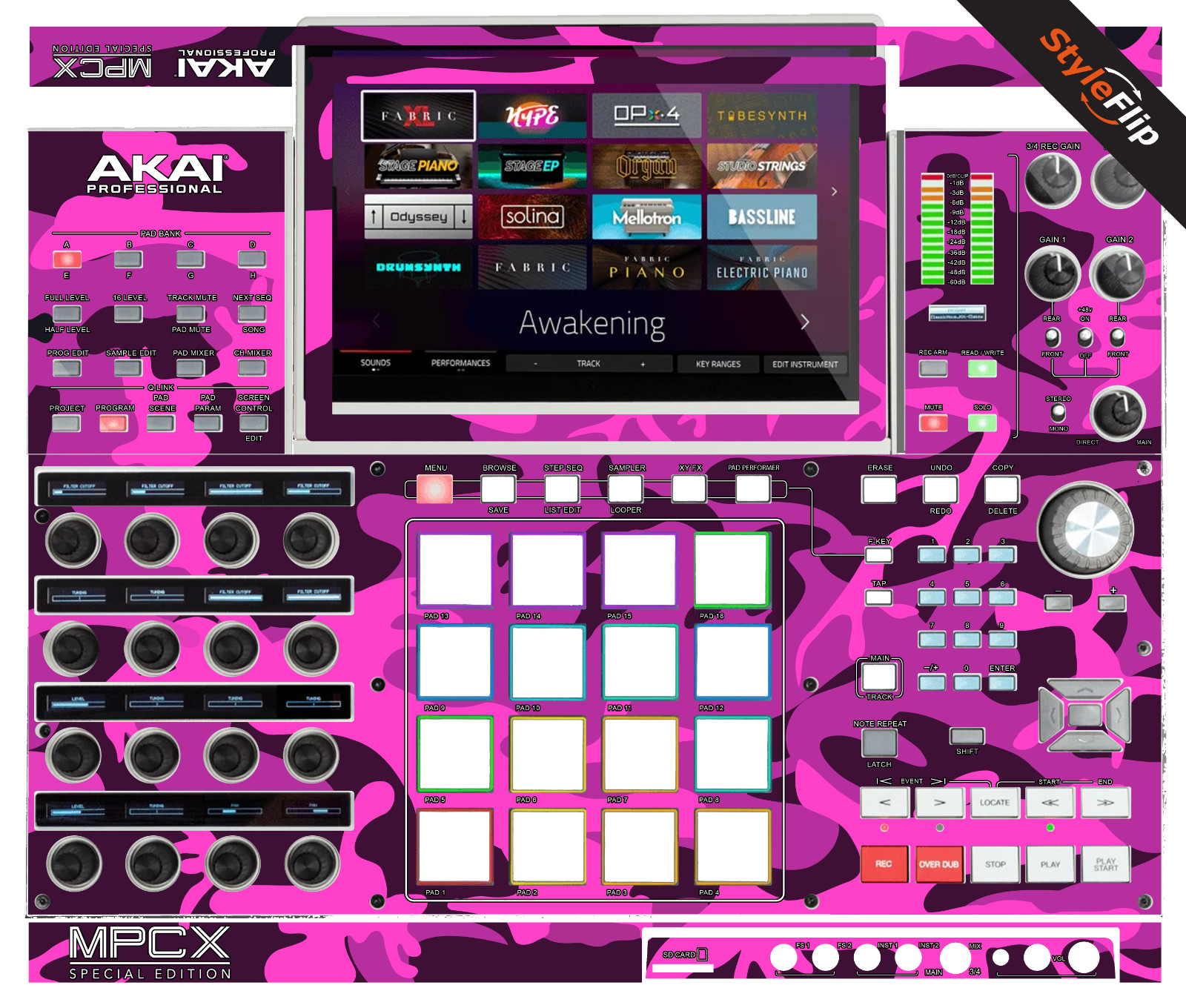 Akai MPC-X SE Skin | Camo Pink | Protective Decal | StyleFlip Skins