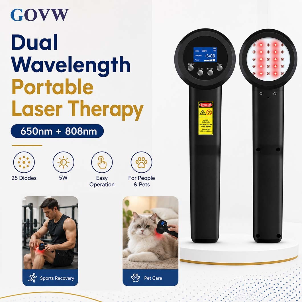 Handheld Cold Laser Device 5W 650nm 808nm Deep Tissue Therapy Machine Home Use