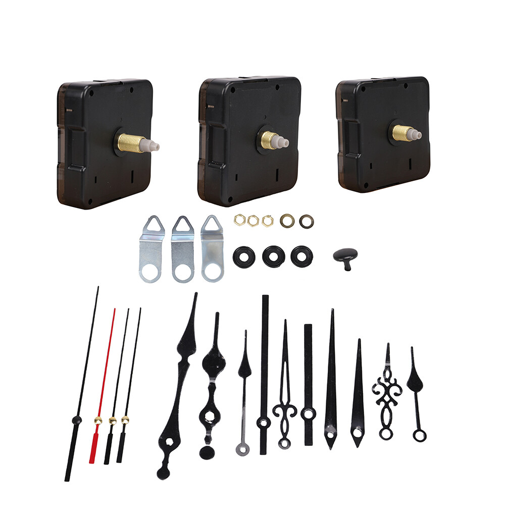 DIY Mechanism Replacement Kit For Quartz Clock Movement Repair 3pcs New