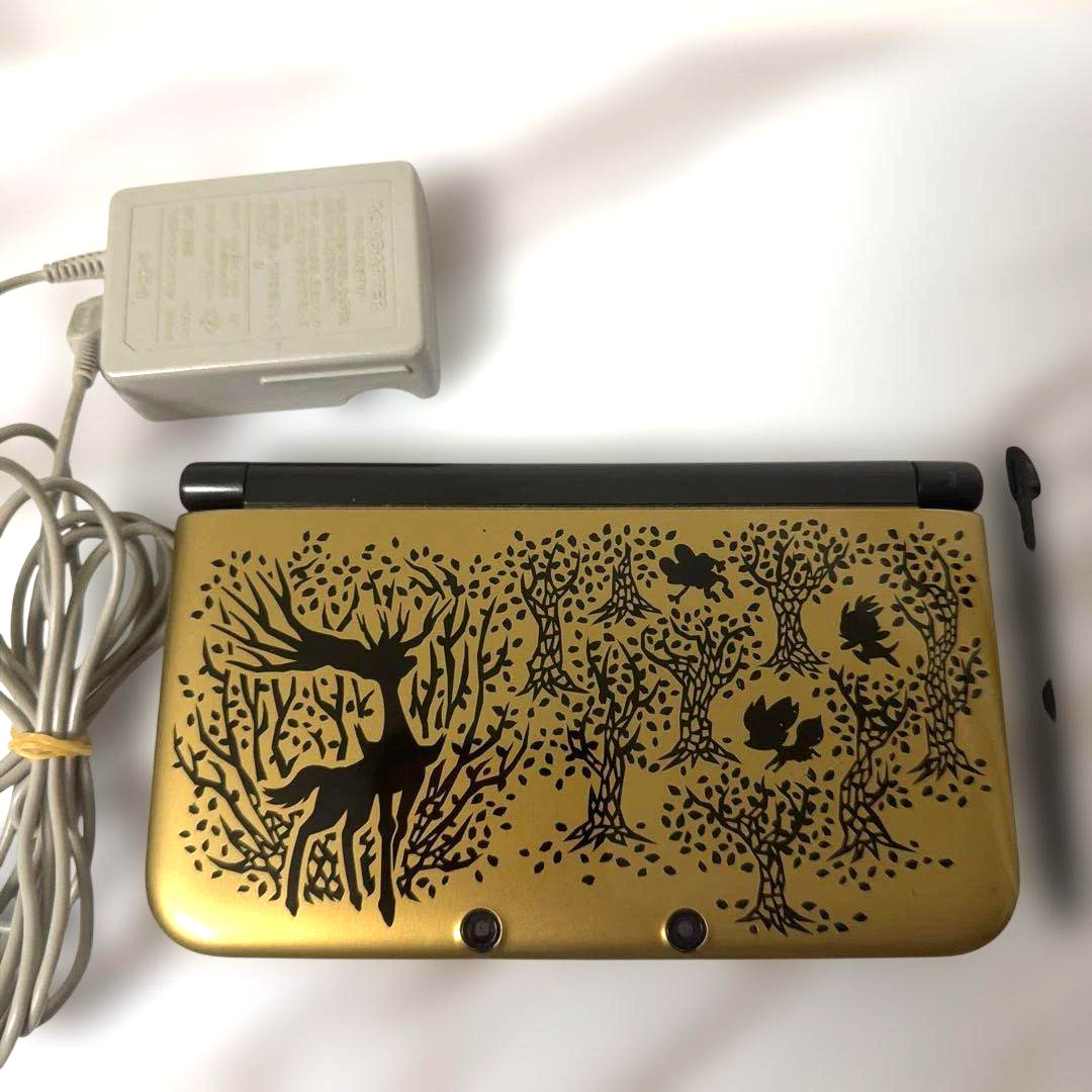 Nintendo 3DS XL Pokemon X Pack Premium Gold Console Tested w/Charger No Software