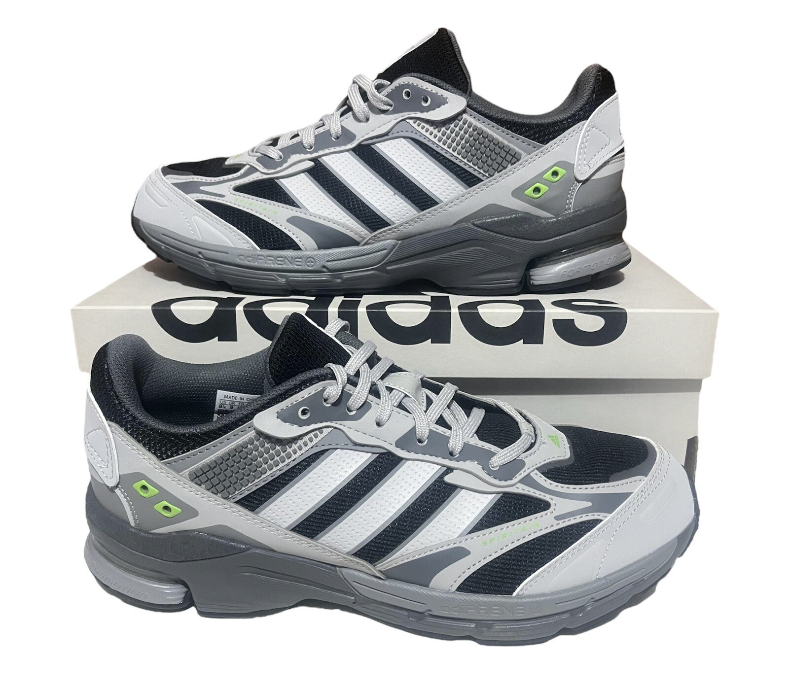 [ID5410] MEN’S SPIRITAIN 2000 “Core Black/Gray One” Casual Running Sneakers