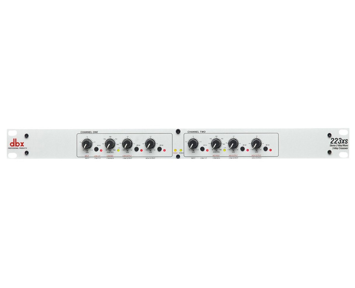 DBX 223xs Stereo 2-Way/Mono 3-Way Crossover w/ XLR & Mono Sum Subwoofer Sub Out