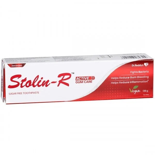 Pack of 2 X Dr Reddy's Advanced Stolin-R Active Gum Care Toothpaste 100 gm