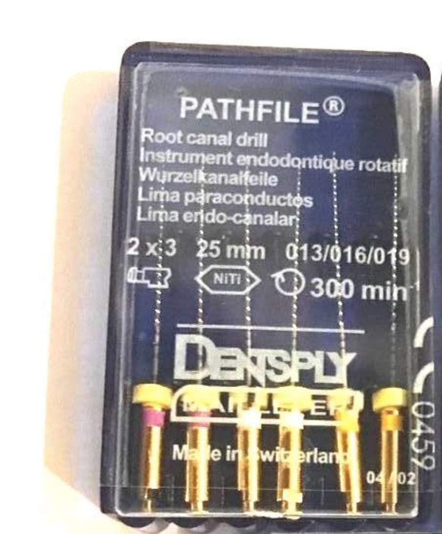 Dentsply Pathfile Root Canal Rotary Dental Files 1 x 6 File Pack 013 25mm