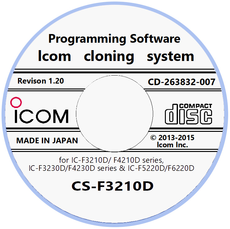 Icom CS-F3210D r. 1.20 Software IC-F3210D/F4210D/F3230D/F4230D/F5220D/F6220D