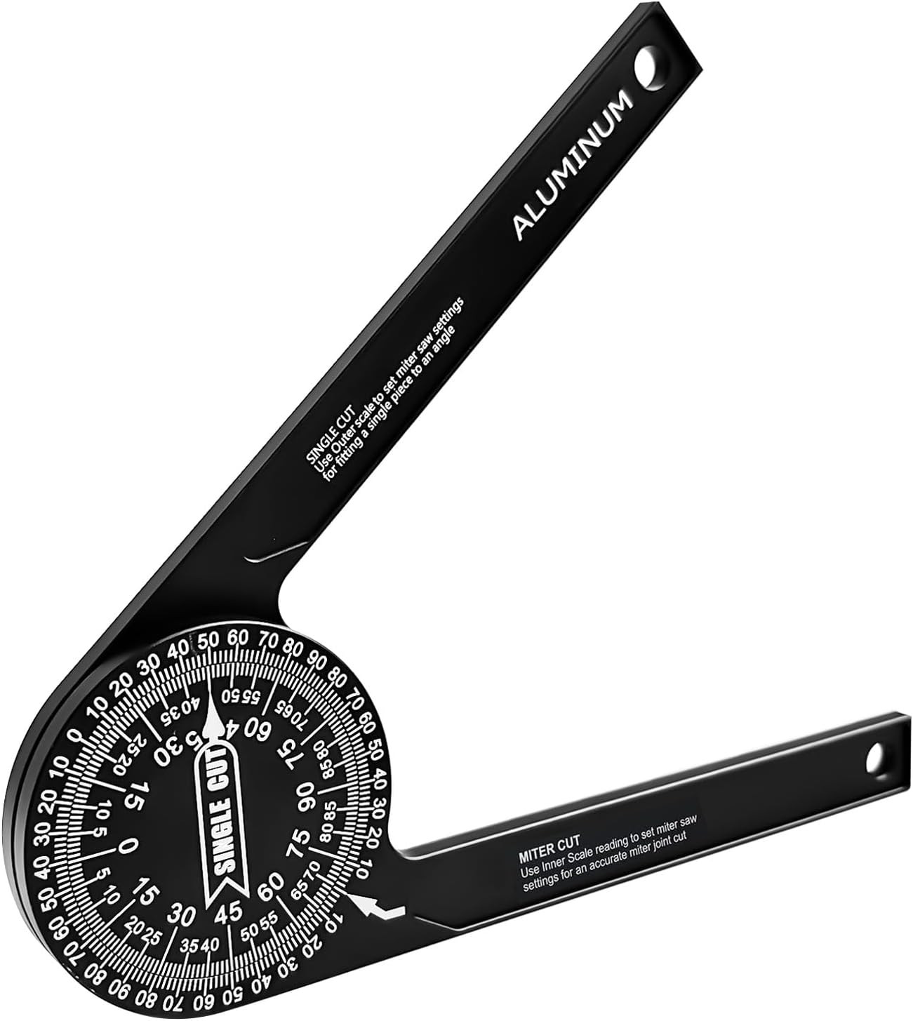7.2" Miter Saw Protractor Angle Finder, CNC Aluminum Miter Gauge | Precision Too