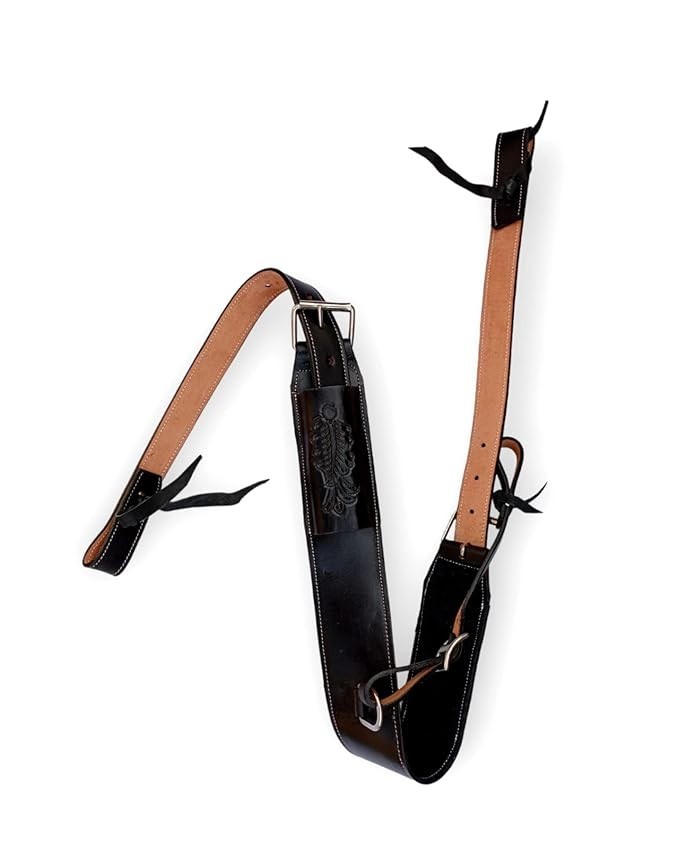 Western Leather Flank Cinch Set Rear Flank Back Cinch Girth Saddle Billets