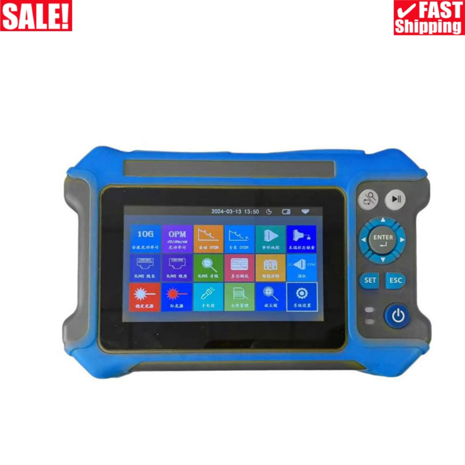 JW3302K 16-IN-1 Mini OTDR Optical Time Domain Reflectometer 10G OPM 4.3" Screen