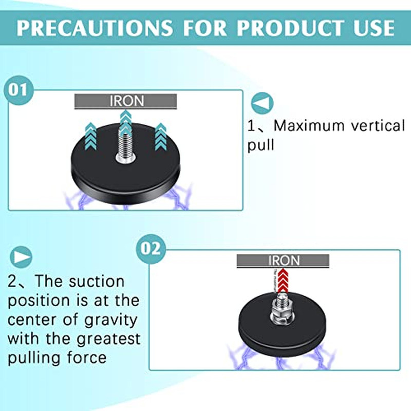 Neodymium Magnet Rubber Coated Mounting Small Scratch Safe Black Stud Magnet Pai