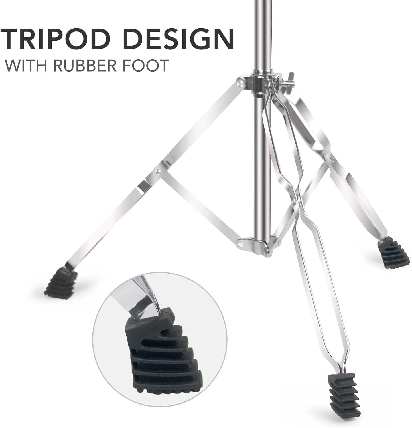 Professional Quality Cymbal Stand - Adjustable Height, Double Braced Stability