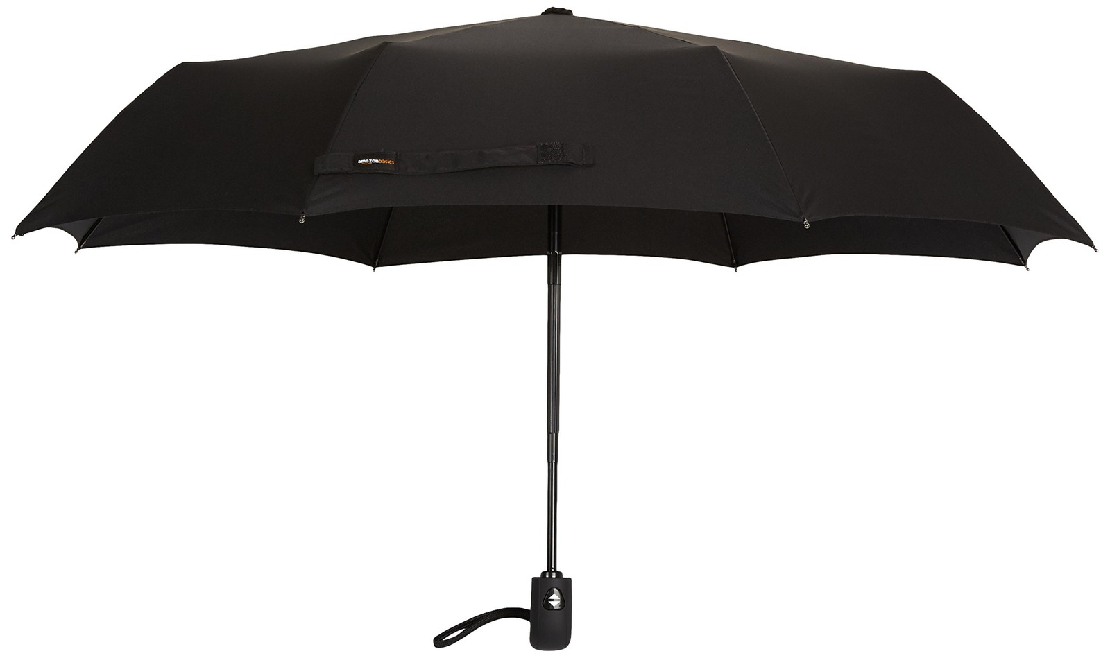 Amazon Basics Round Travel Umbrella for Rain, Compact One Size, Black