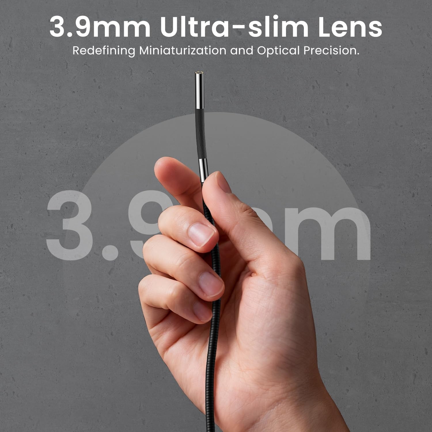 Two-Way Articulating Borescope with Light, 3.9mm Articulating Probe Industria...