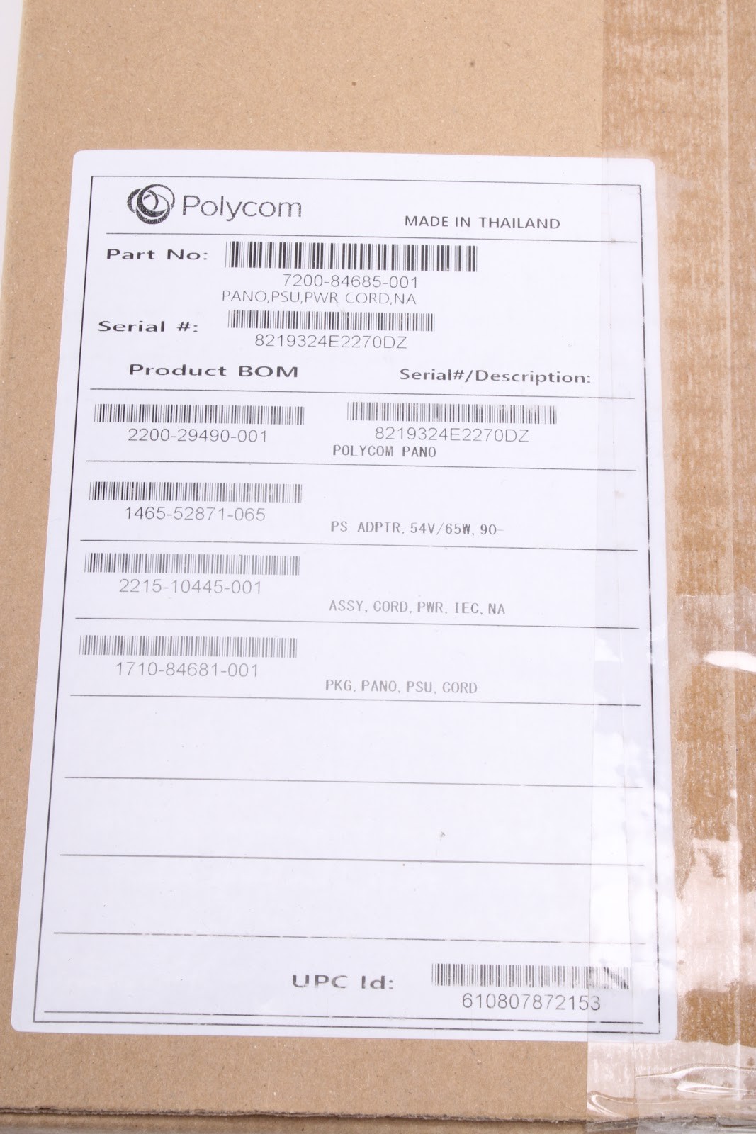 Polycom 7200-84685-001 Wireless Content Sharing Device - NEW