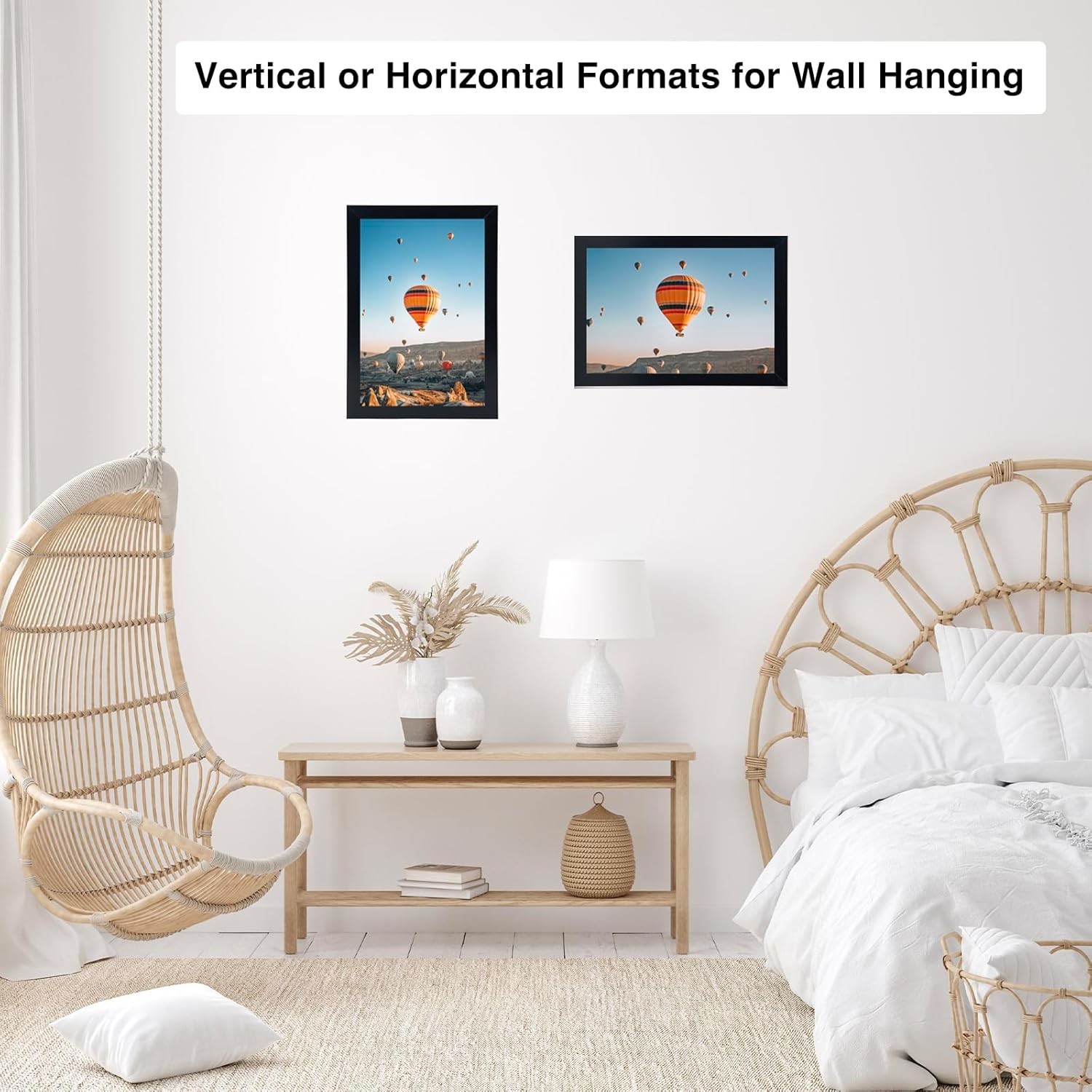7x10 Picture Frame Black for Wall Hanging or Tabletop- inch,