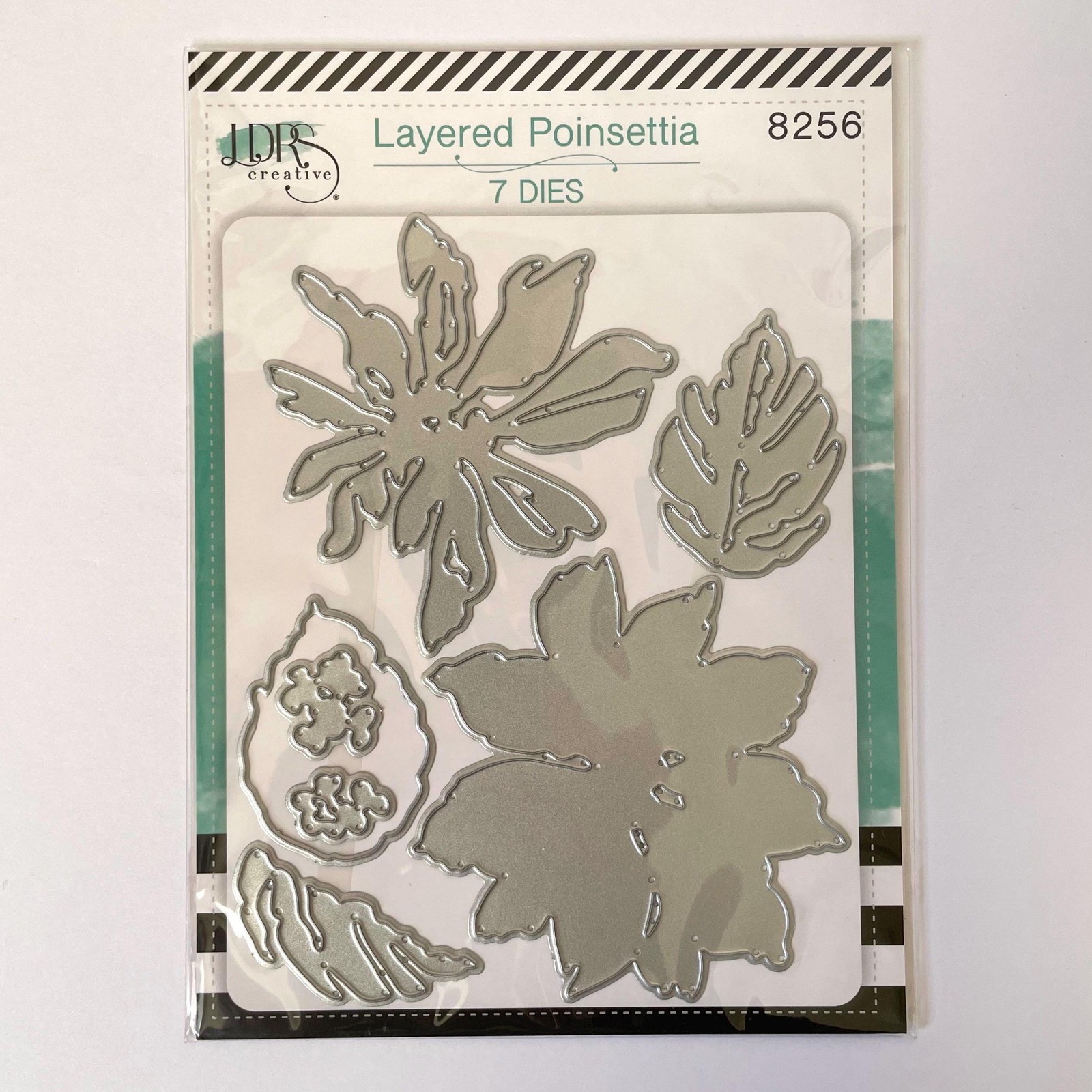 LDRS Creative Layered Poinsettia 7 Dies Christmas Floral Scrapbooking 8256 New