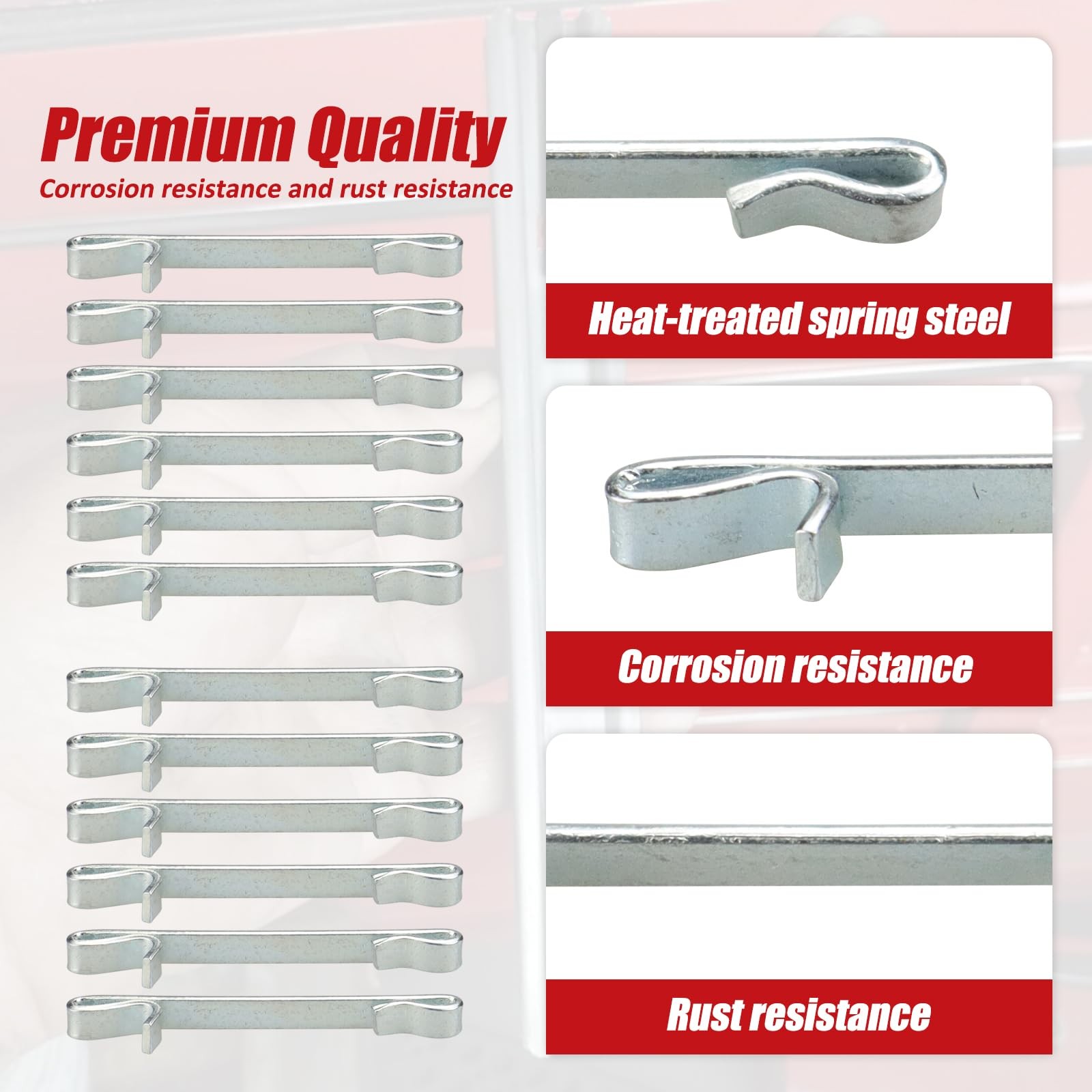 12 Pcs Early 2'' Double Loop Style Tool Box Drawer Slide Retaining Keeper Clips