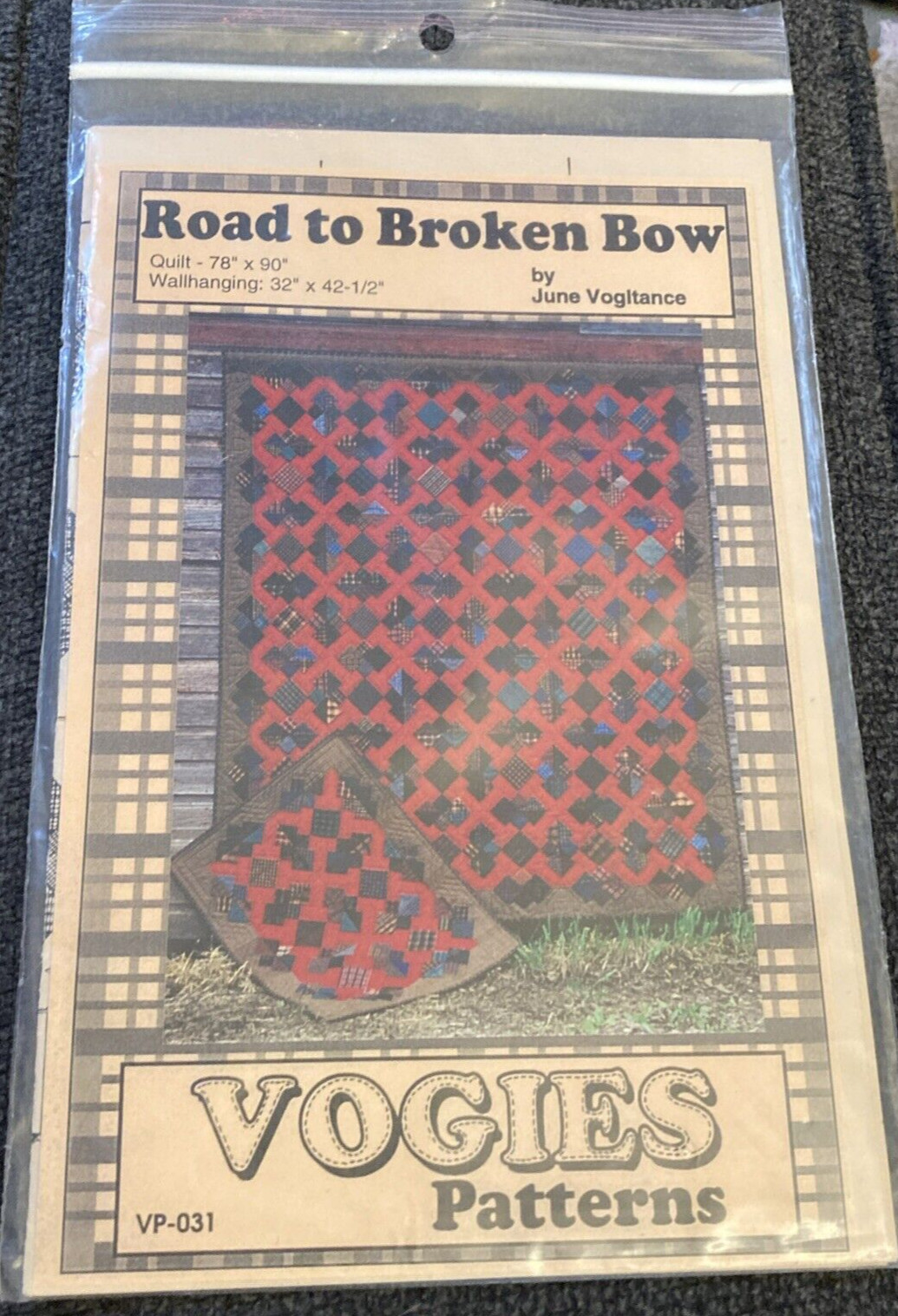 Vtg Rare Vogies Patterns ROAD TO BROKEN BOW Quilt 2000 pattern #VP-031 only