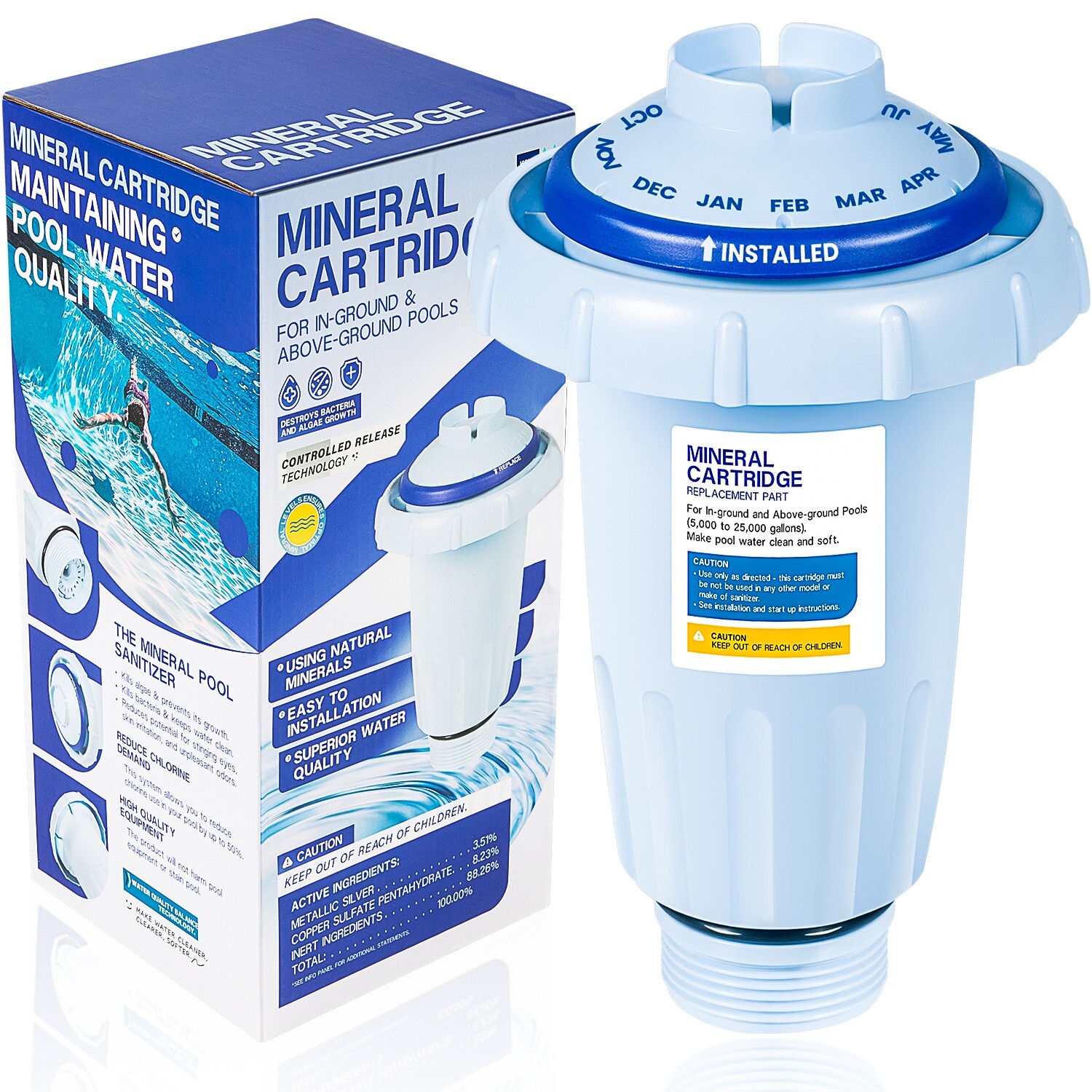 W28175 for Zodiac Nature2 Express Mineral Cartridge W26775 I/G & A/G 30K Gallons
