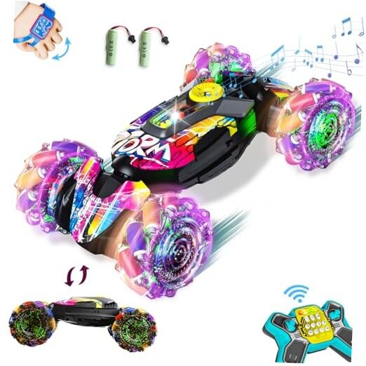 RC Cars,Gesture Sensing RC Stunt Car with Light & Music,Custom Command Graffiti