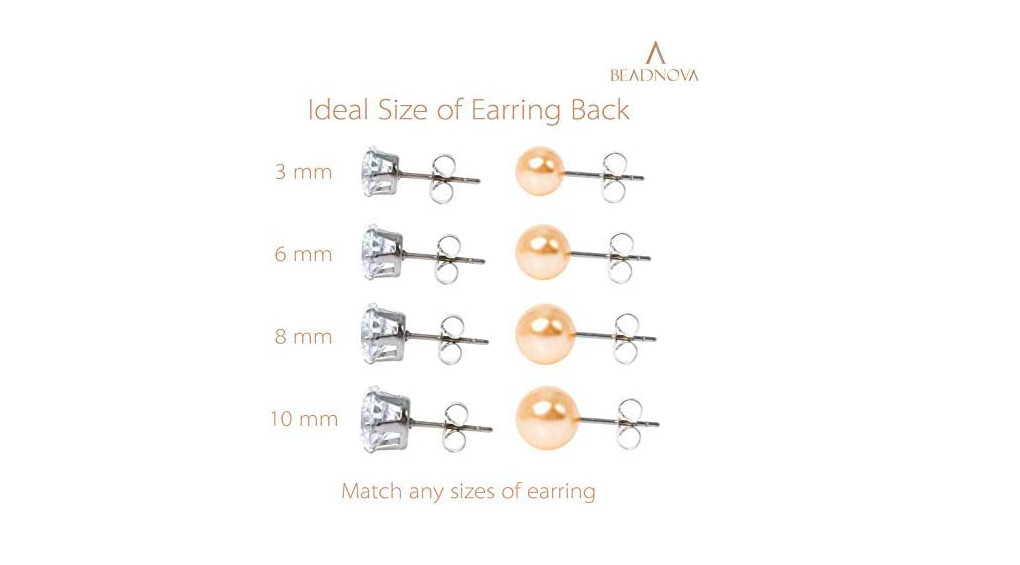Earring Backing Studs Backs Hypoallergenic Backings 925 Sterling Silver 12 Pack
