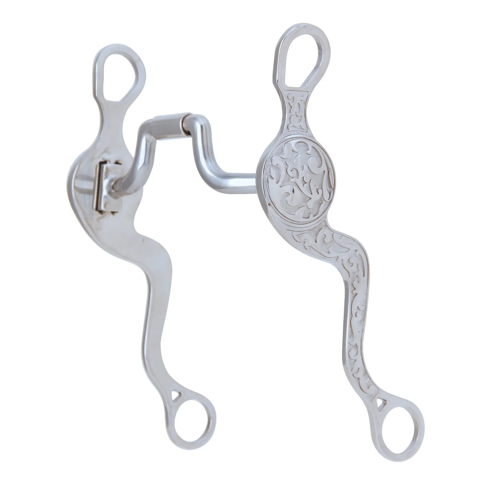 Myler Embossed 7 1/2” Shank Horse Bit with 43MP Low Port Comfort Snaffle - 5”