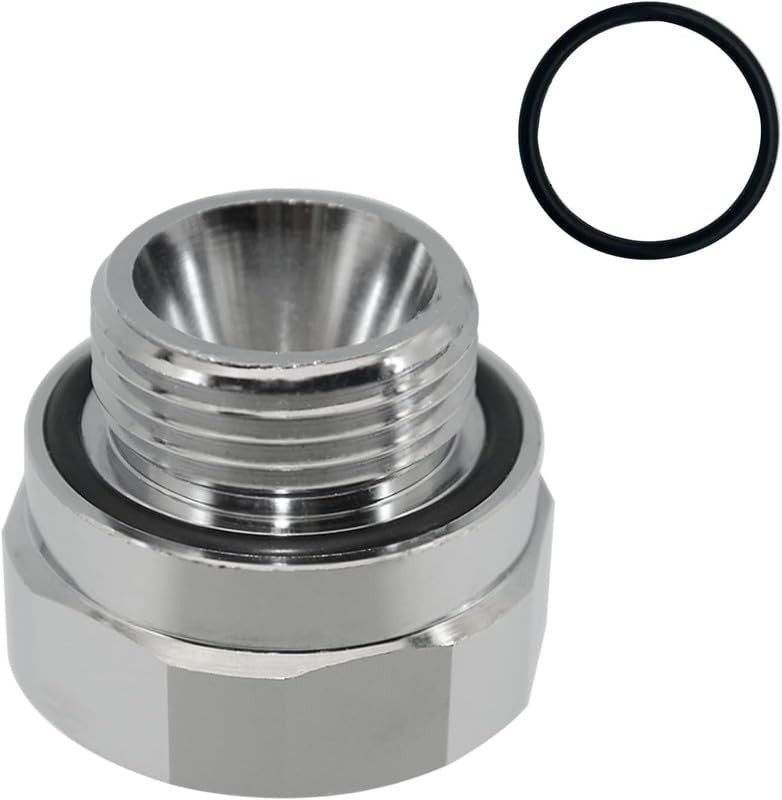 EZ (A-211) Silver 27Mm-2.0 Thread Size Oil Drain Valve Adapter