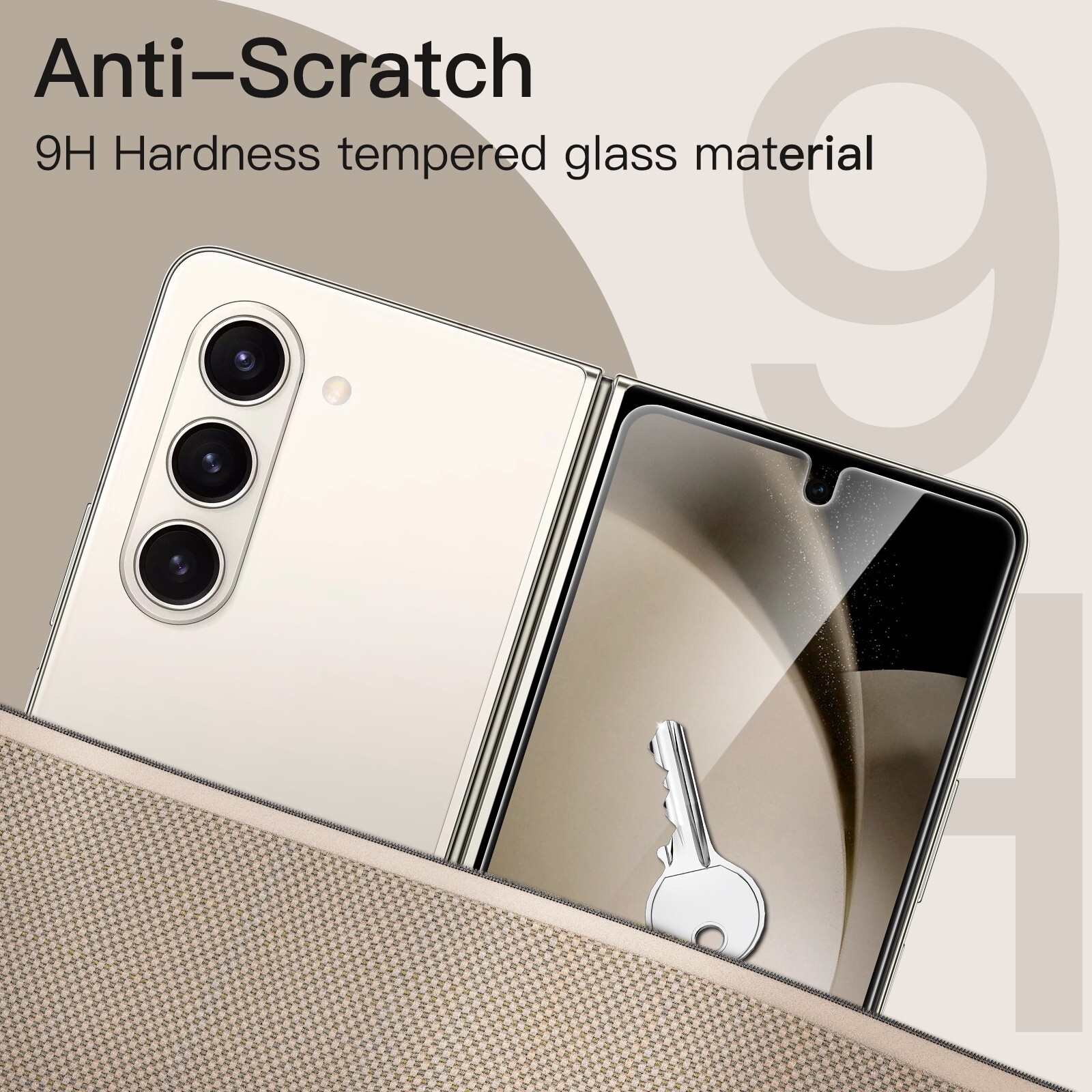 JETech Front Screen Protector for Samsung Galaxy Z Fold 5, 3-Pack