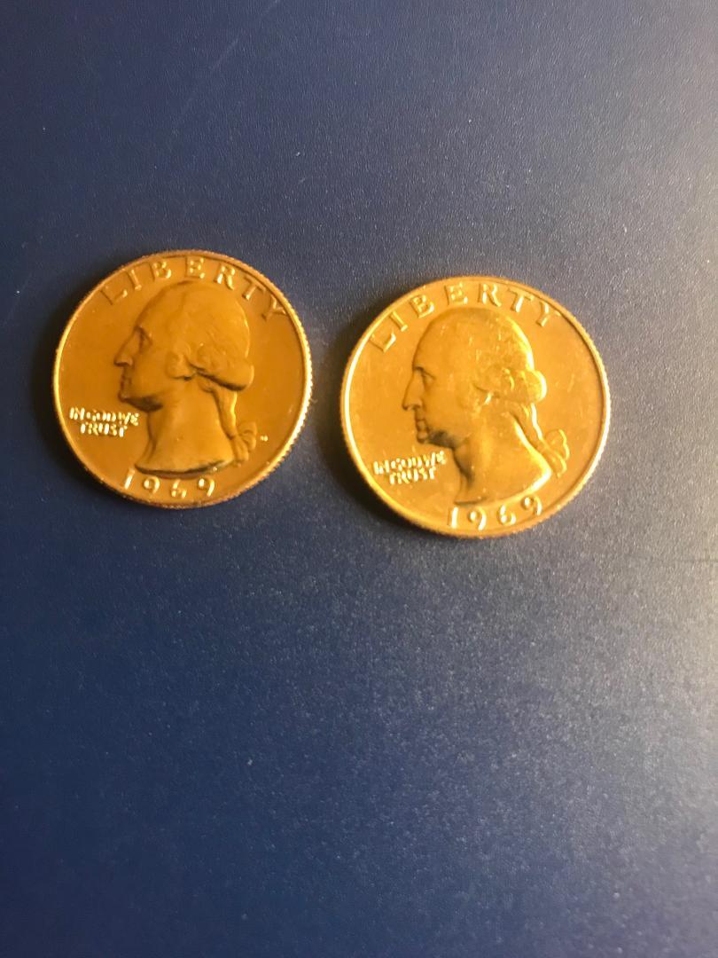 1969 P+D WASHINGTON QUARTER UNCIRCULATED FROM MINT SETS L@@K