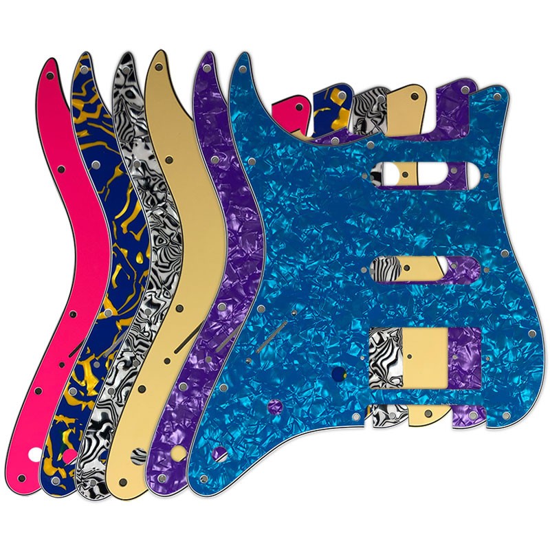 For US Left Handed Fender 11 Screw SSH PAF Strat Guitar Pickguard & Back Plate