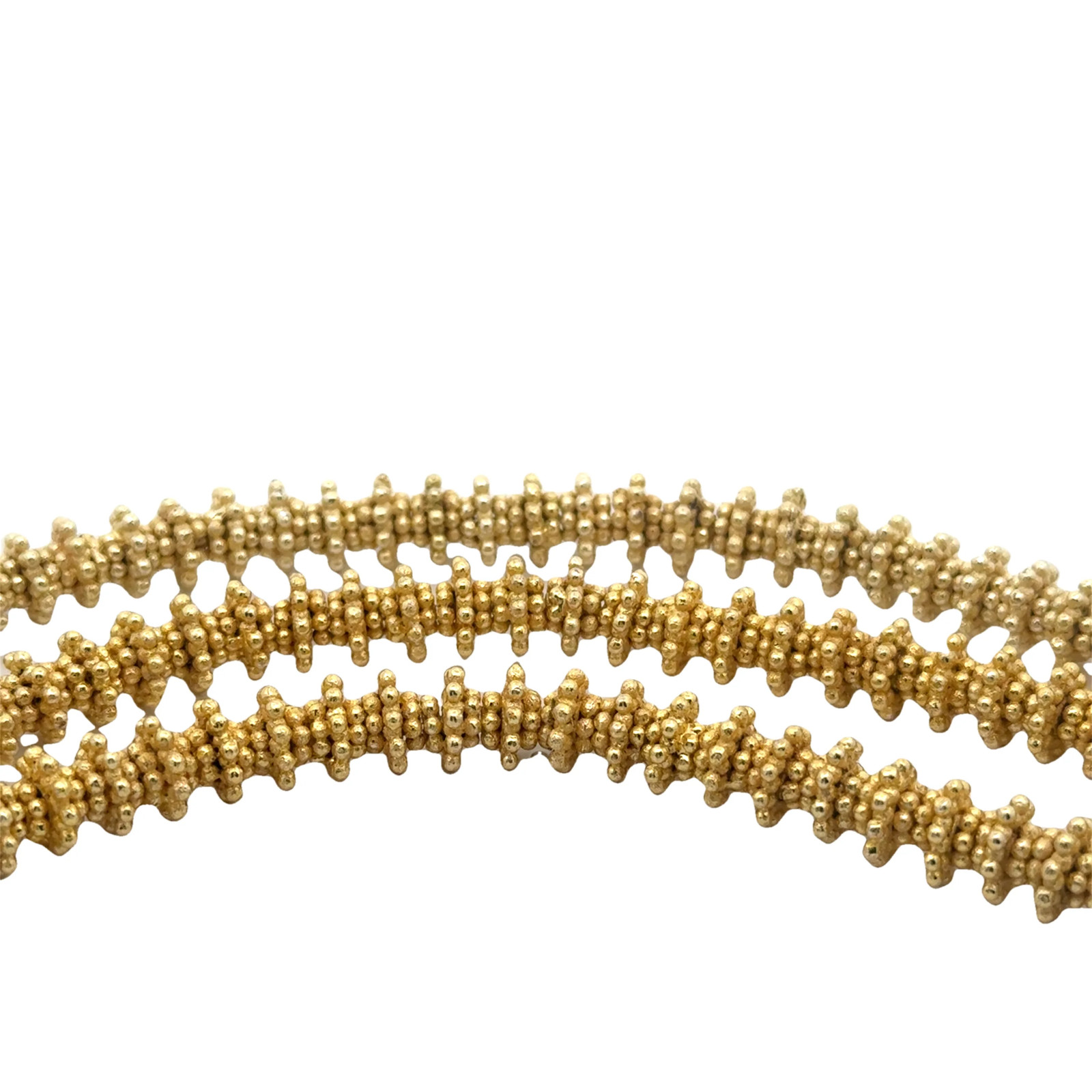 Gold Finish & Silver Plated Fancy Daisy Spacers (9 × 5 mm) - 1 Strand