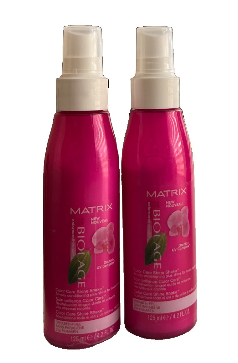 Matrix Biolage COLOR CARE SHINE SHAKE Orchid + UV Complex Spray 4.2 oz Lot Of 2