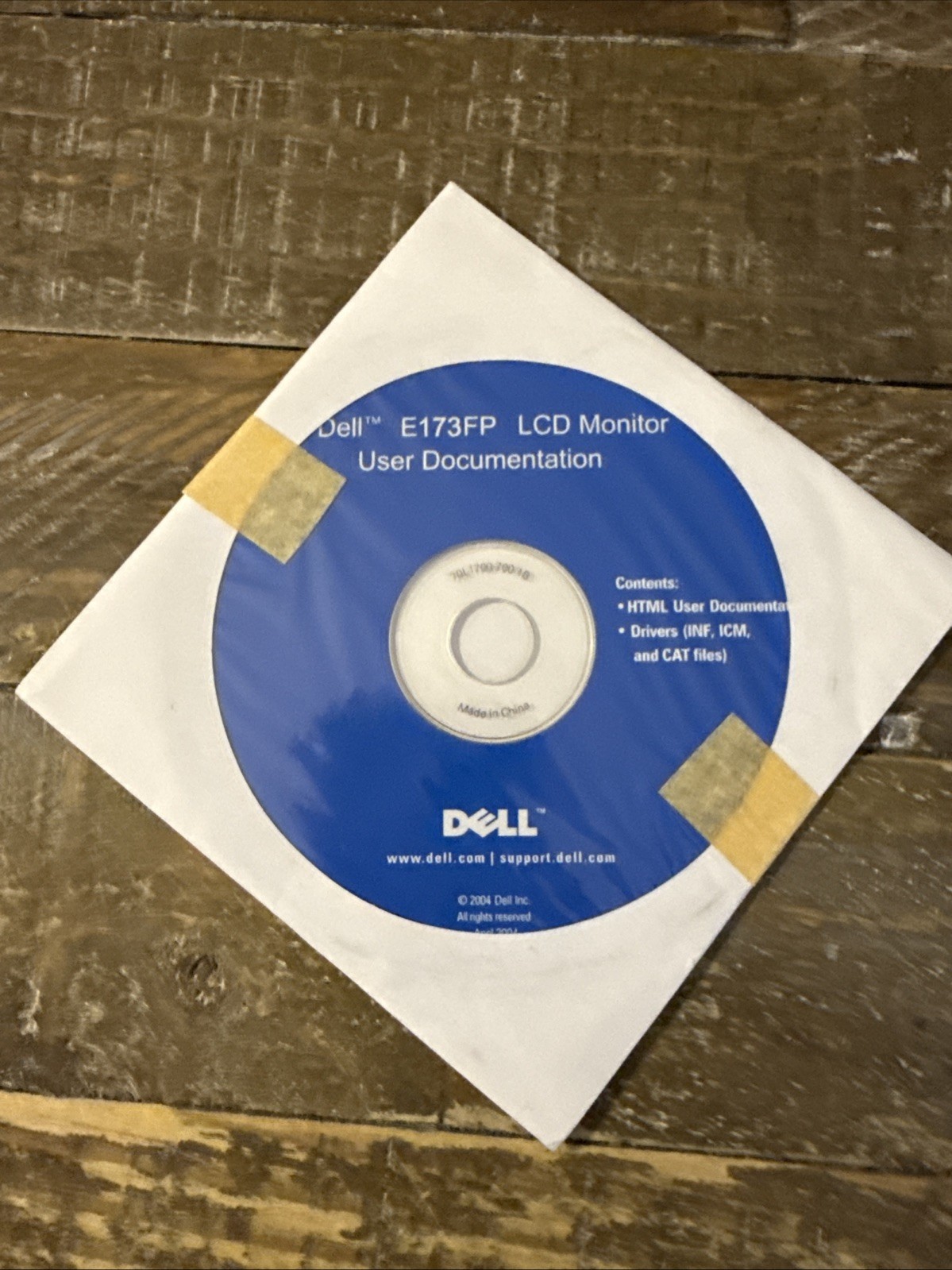 Dell Documentation E173FP LCD Monitor Software PC Cd Rom
