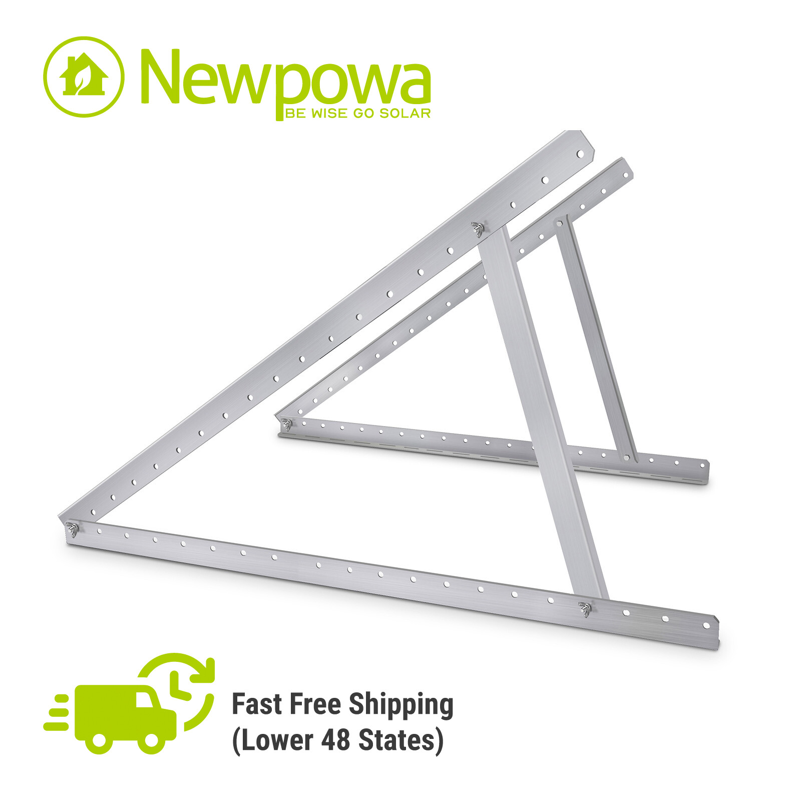 Newpowa Solar Panel 40inch Width Tilt Mounting Bracket Angle Adjustable RV Boat