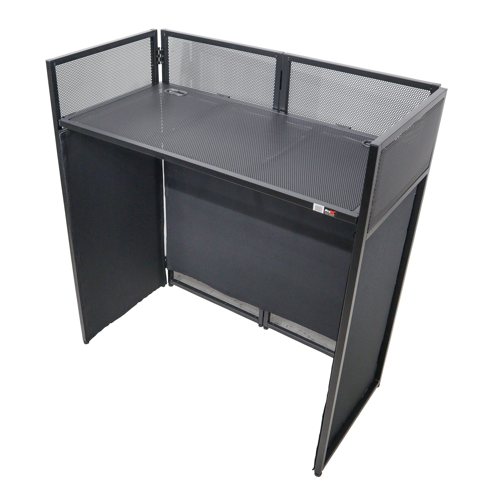 ProX XF-VISTA BL MK2 DJ Facade Table Station White & Black Scrims and Padded Bag