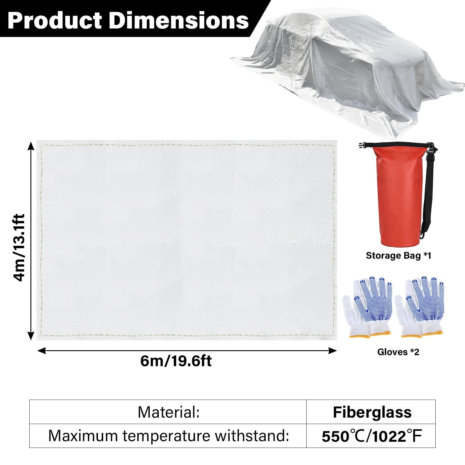 Car Fire Blanket, Large Fireproof Blanket Fire Extinguisher Blanket 13ftx19.6ft