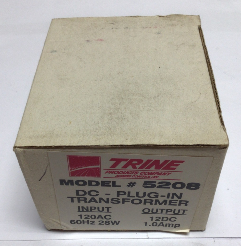 Trine 5208 DC-Plug-In transformer 120VAC 60Hz 28W 12DC 1.0Amp new