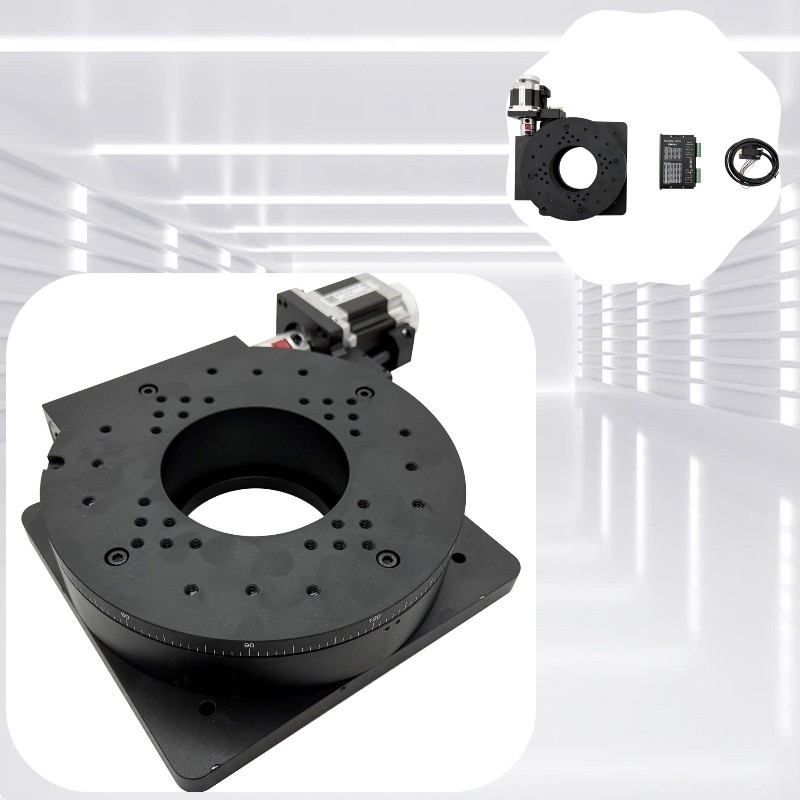 DC24V 2-Phase Motorized Precision Rotary Stages Lab Rotary Stages 180:1