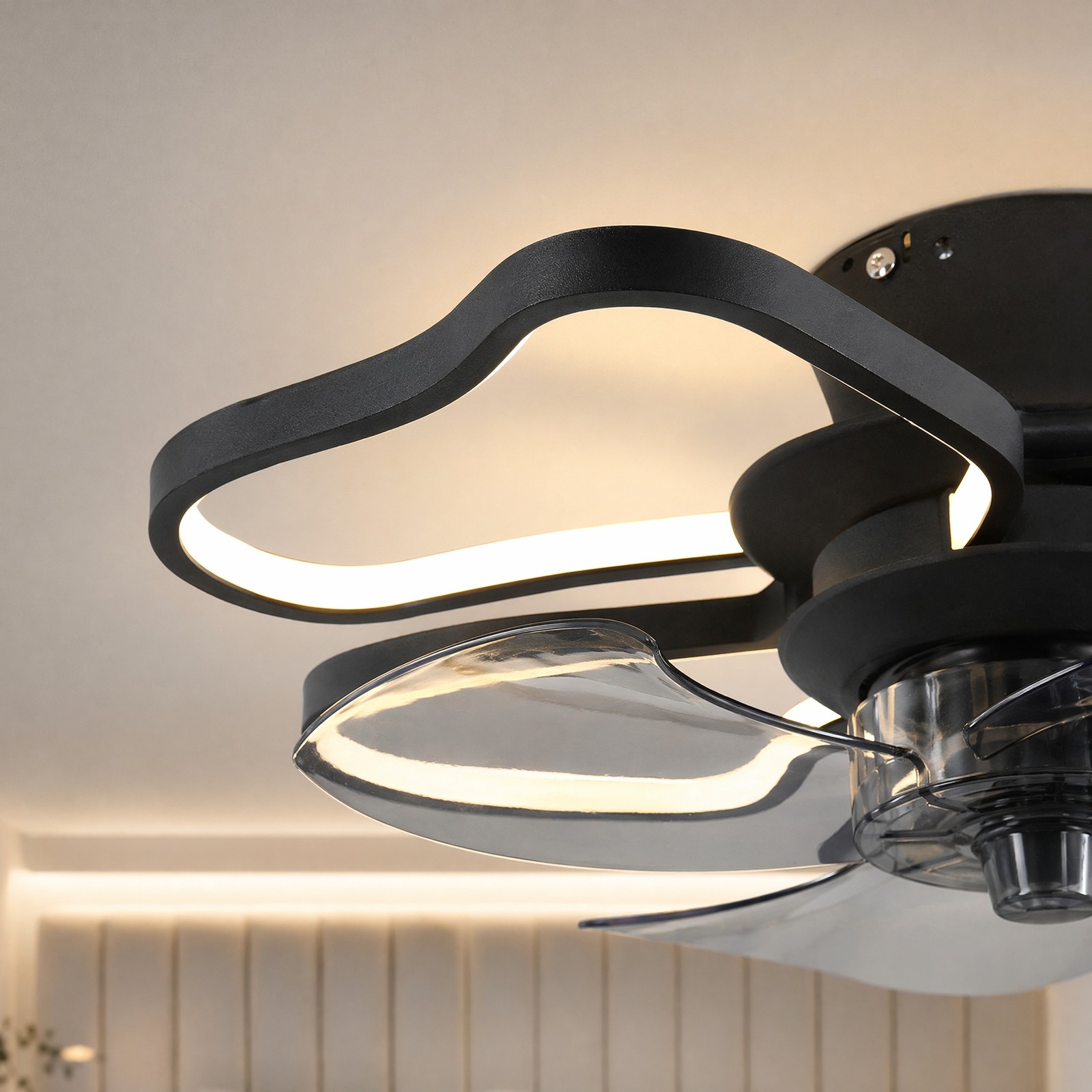 20 inch Remote APP Control Butterfly Modern Ceiling Fan with Light Flush Mount