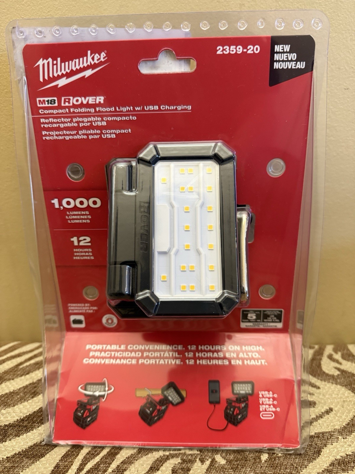 Milwaukee M18 2359-20 ROVER Compact Folding Flood Light BRAND NEW