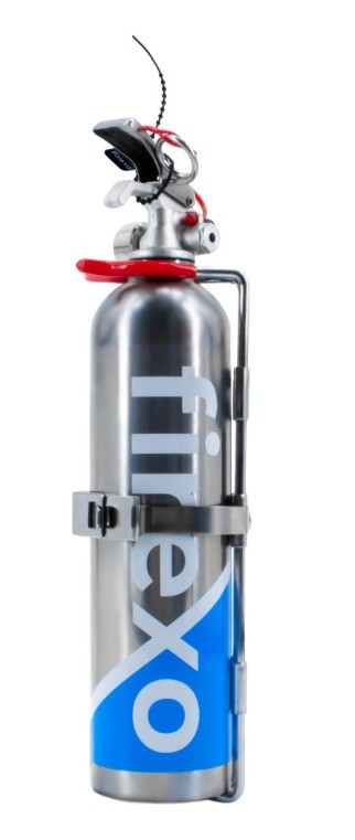 FIREXO Small Stainless Steel All Fires Fire Extinguisher Dry Powder  500 ml