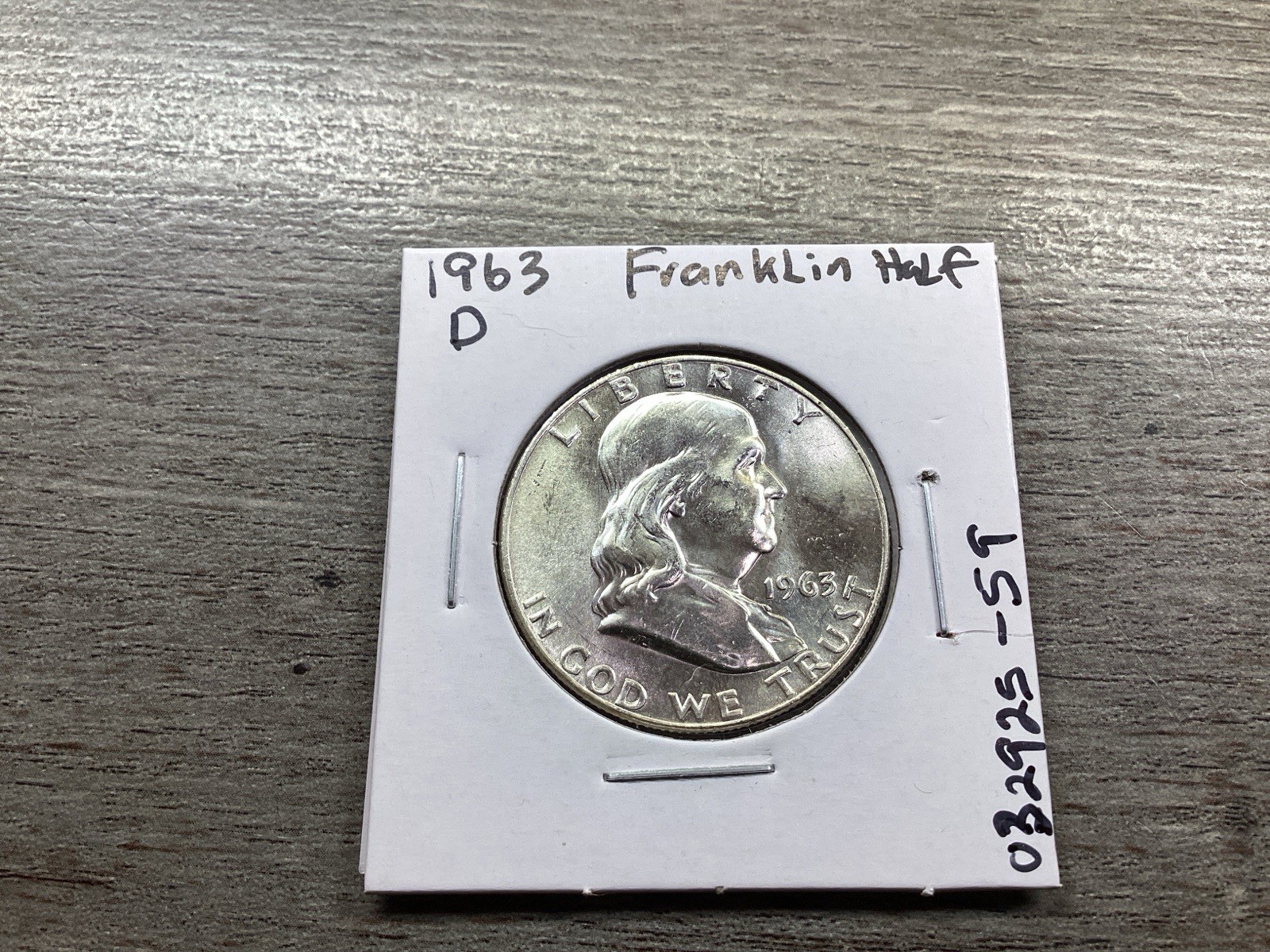 1963 D Franklin 90% Silver Half-Dollar Uncirculated Full Bell Lines 032925 59te
