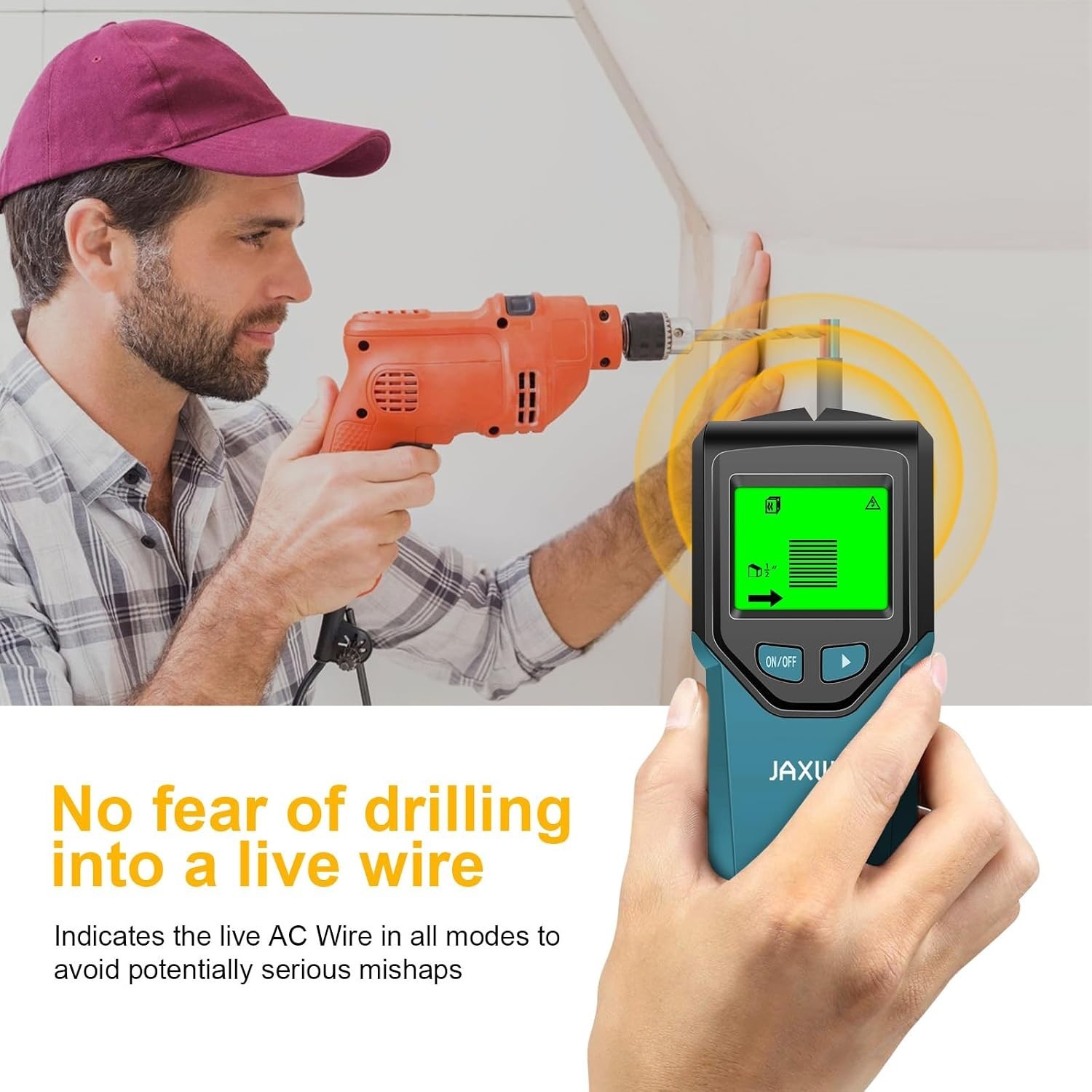 Smart 5 in 1 Stud Finder with LCD Display & Micro-Sensor for Safe Home Projects